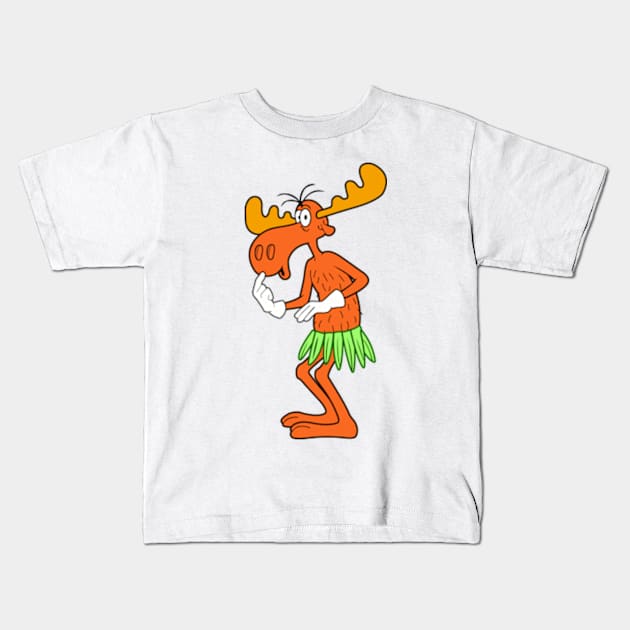 Bullwinkle Hawaii - Rocky & Bullwinkle Kids T-Shirt by LuisP96